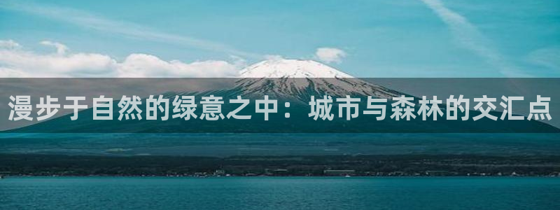 gg新宝6：漫步于自然的绿意之中：城市与森林的交汇点